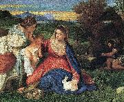 Madonna with Rabbit TIZIANO Vecellio